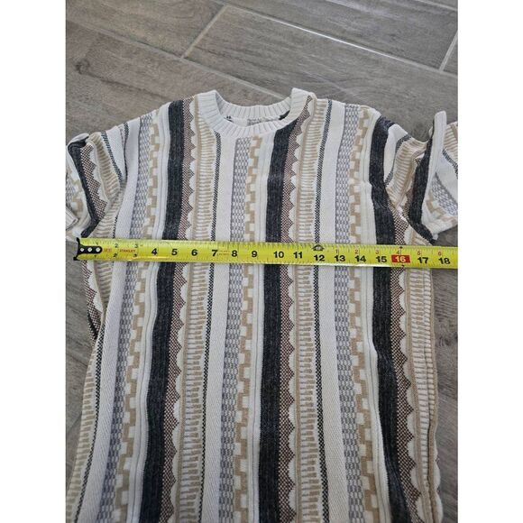 Mens Hollister Coogi Style Sweater Size XS Beige Gray - Picture 3 of 6